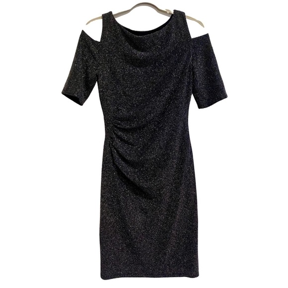 Ralph Lauren Navy Blue Off-Shoulder Sparkly Dress - Picture 1 of 5